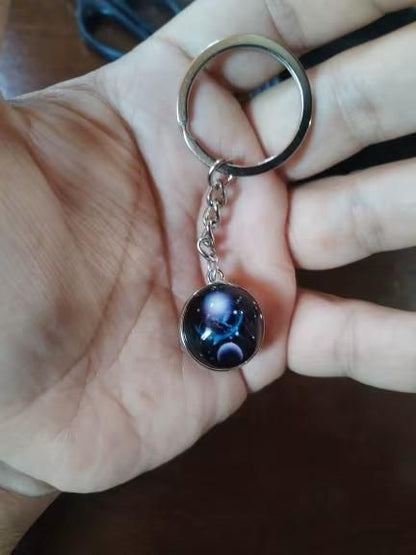 Zodiac Gemstone Keychain