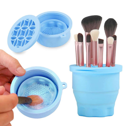 Silicon Makeup Brushes Cleaning Cup