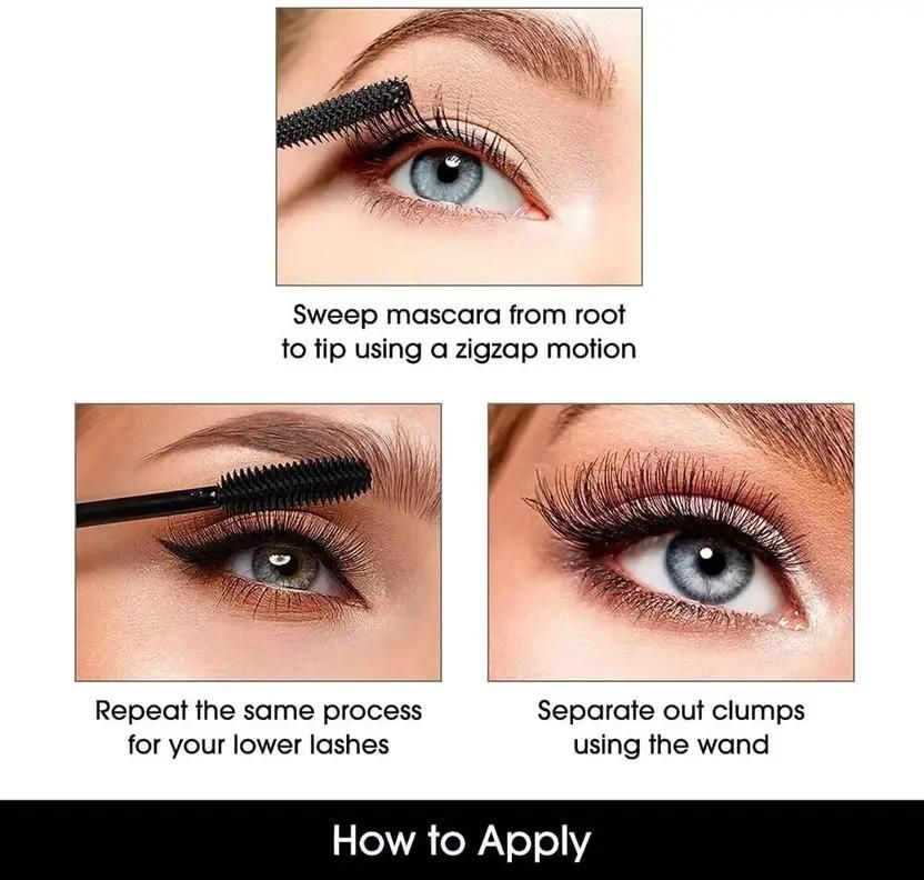 Waterproof Long Lasting 3 in 1 Mascara Eye Liner